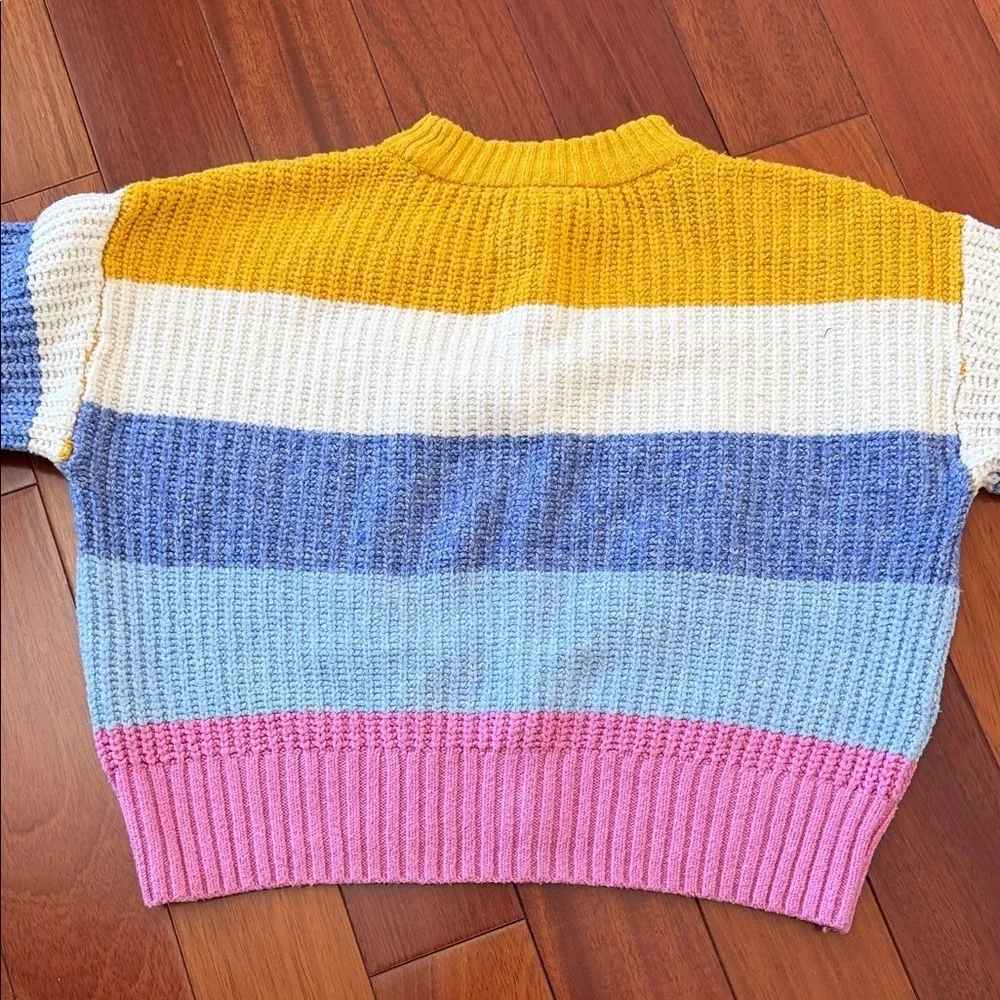 Colorful Striped Girls Sweater